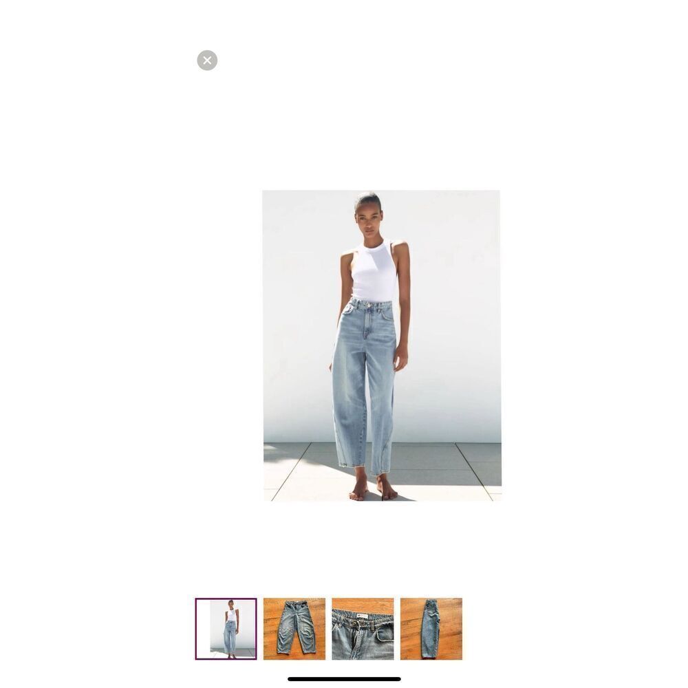 Zara Carrot Super High Rise Ankle Length Jeans NWT Sz 8